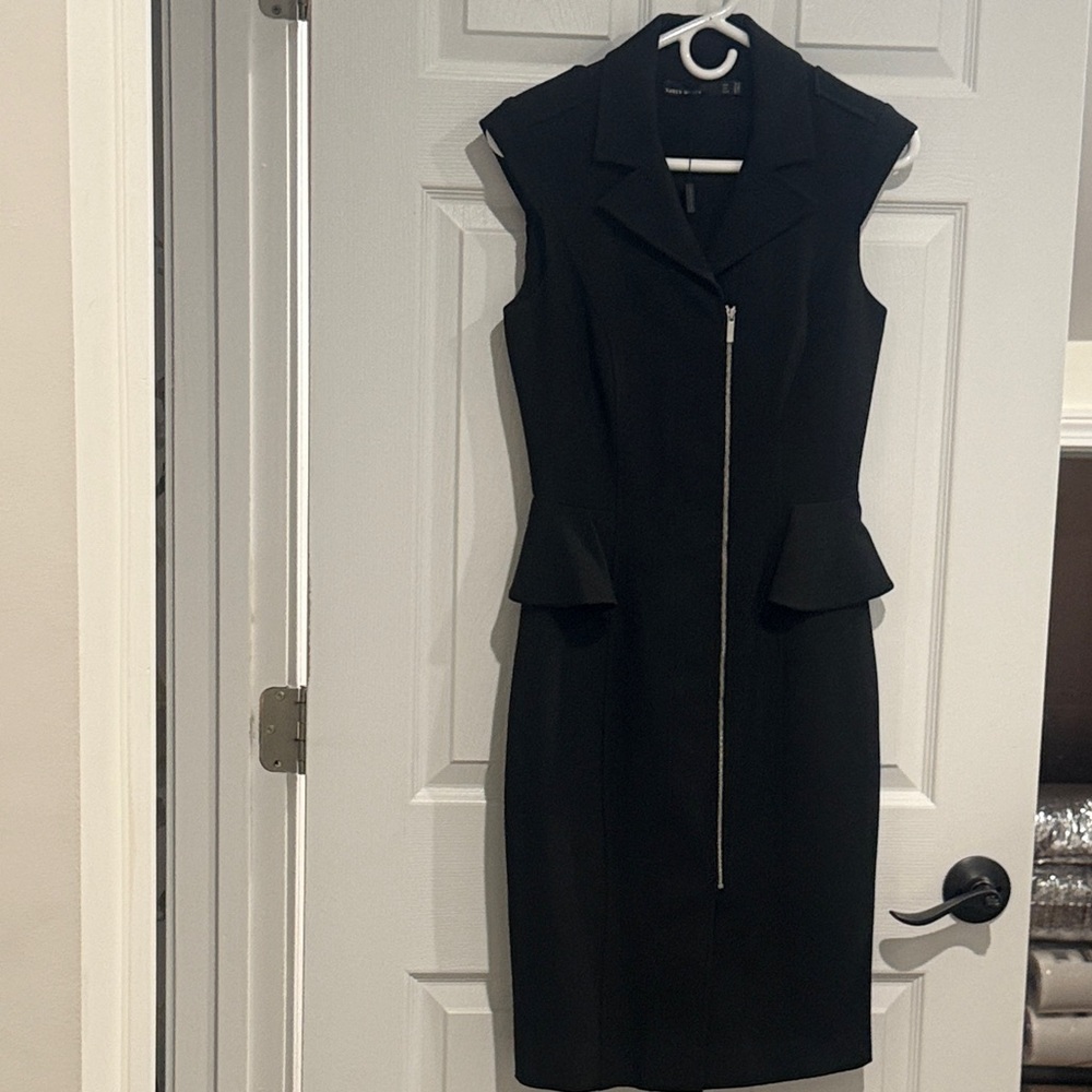 Karen Millen Black Sleeveless Midi Dress